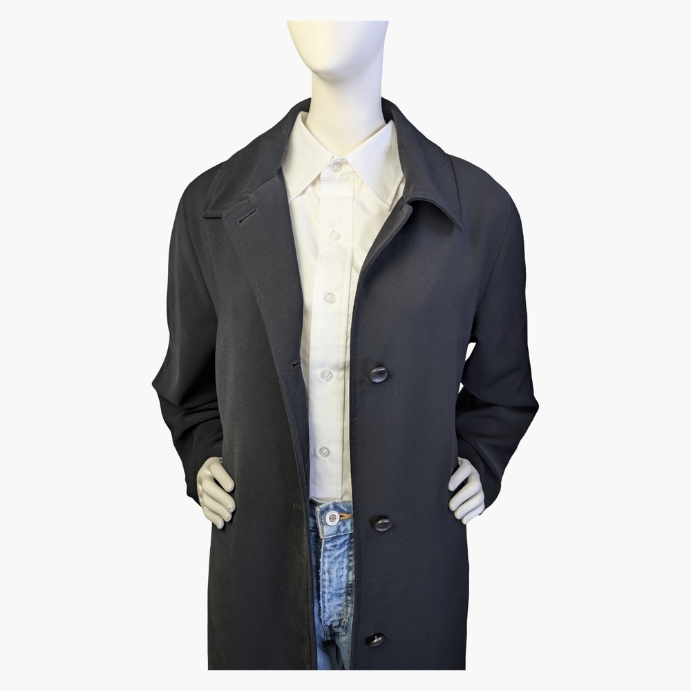 London Fog Classic Button Front Spring And Fall Coat | Tailored Jacket | Size L - Picture 3 of 8